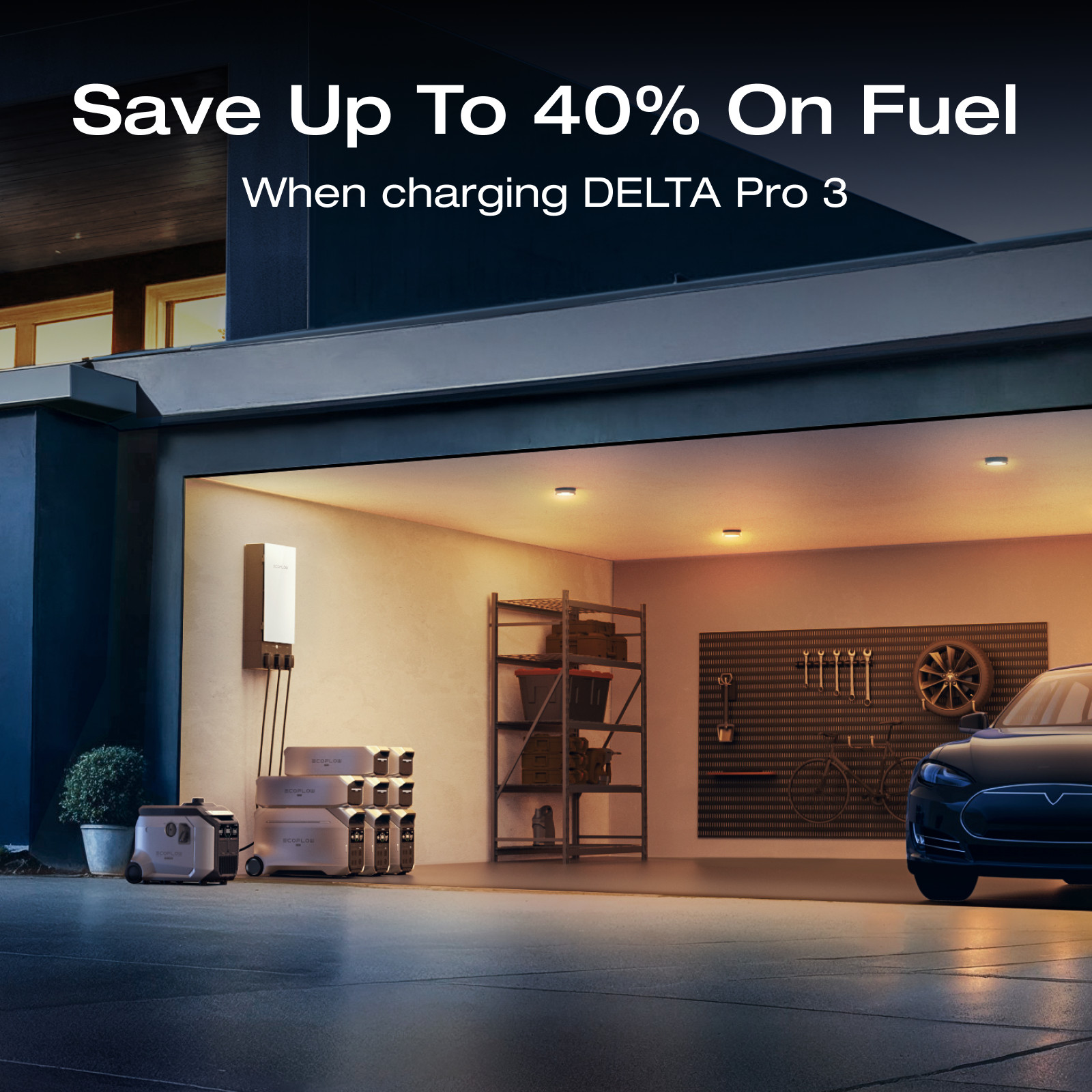 EcoFlow 3200W DC Fast Charging Dual Fuel Smart Generator for DELTA Pro series