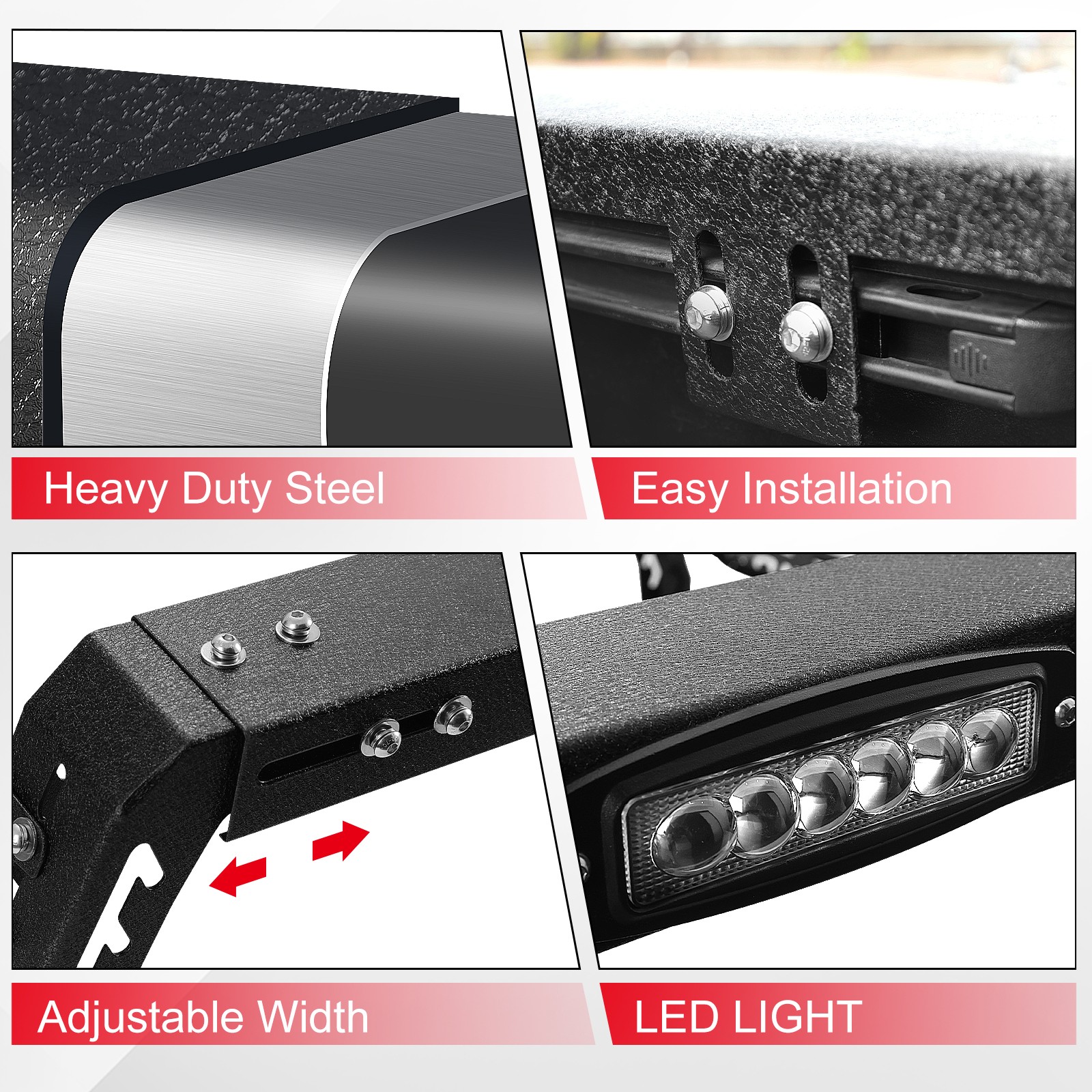 FOR Ford/Dodge Ram/Tundra/Silverado(6.5FT)/Nissan Titan Full Size Truck Bed Rack