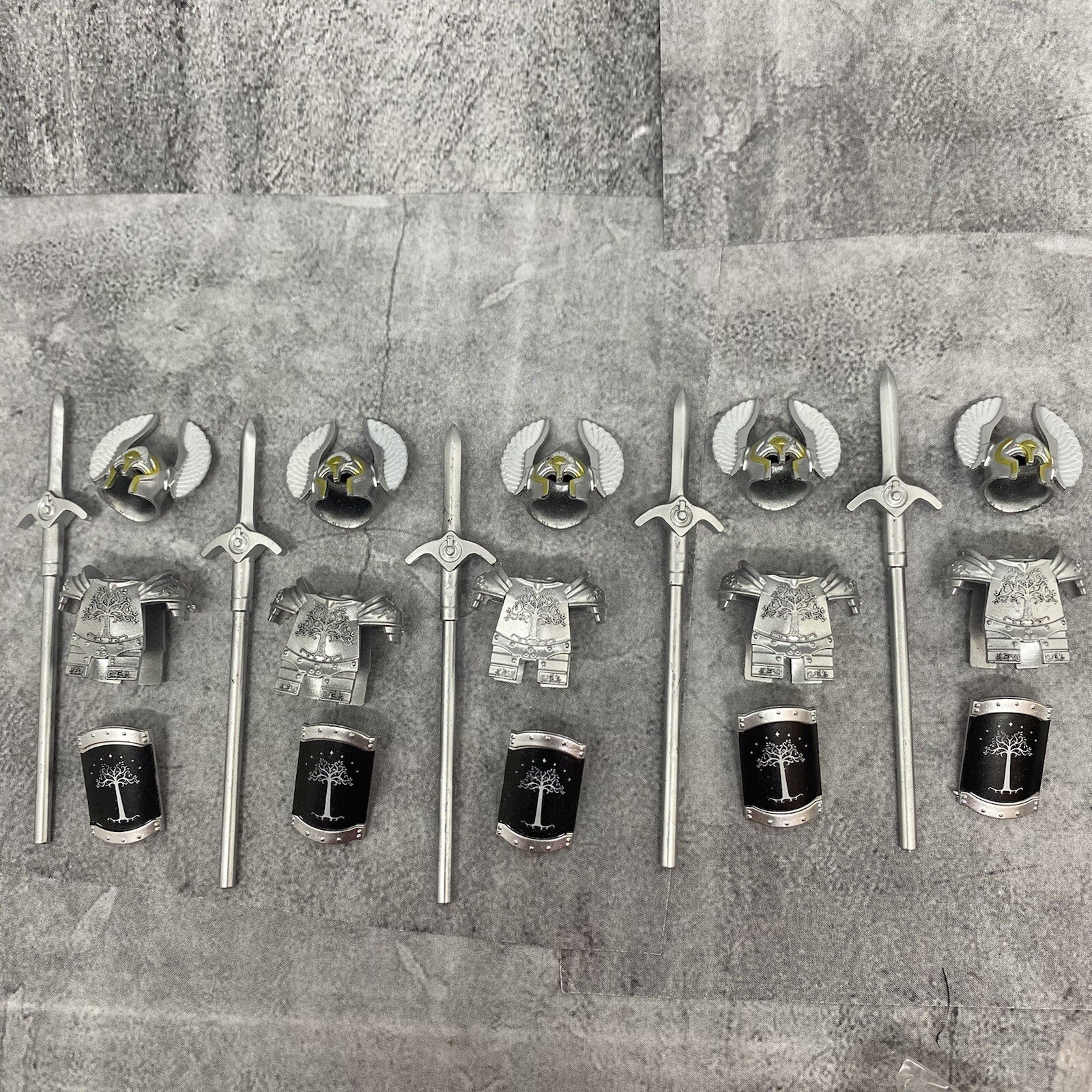 5pack Gondor Knight Multipack Blocks Accessories for lego Minifigures BdB01 Lotr