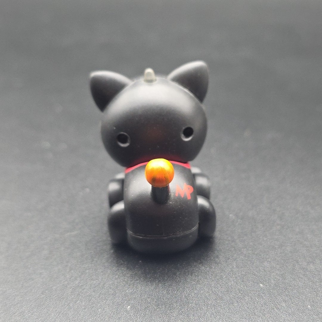 Vintage Tomy MICROPETS Halloween Cat Pet Robot Kitty Black Cat Pumpkin Tail
