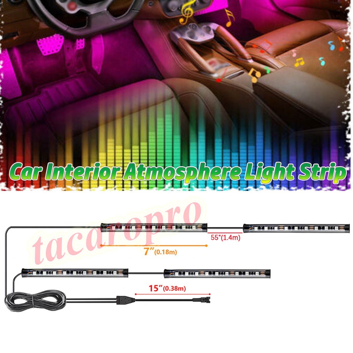 12x RGB LED Pods Rock Light Kit Underbody Glow Neon Lamp Bluetooth Music Control