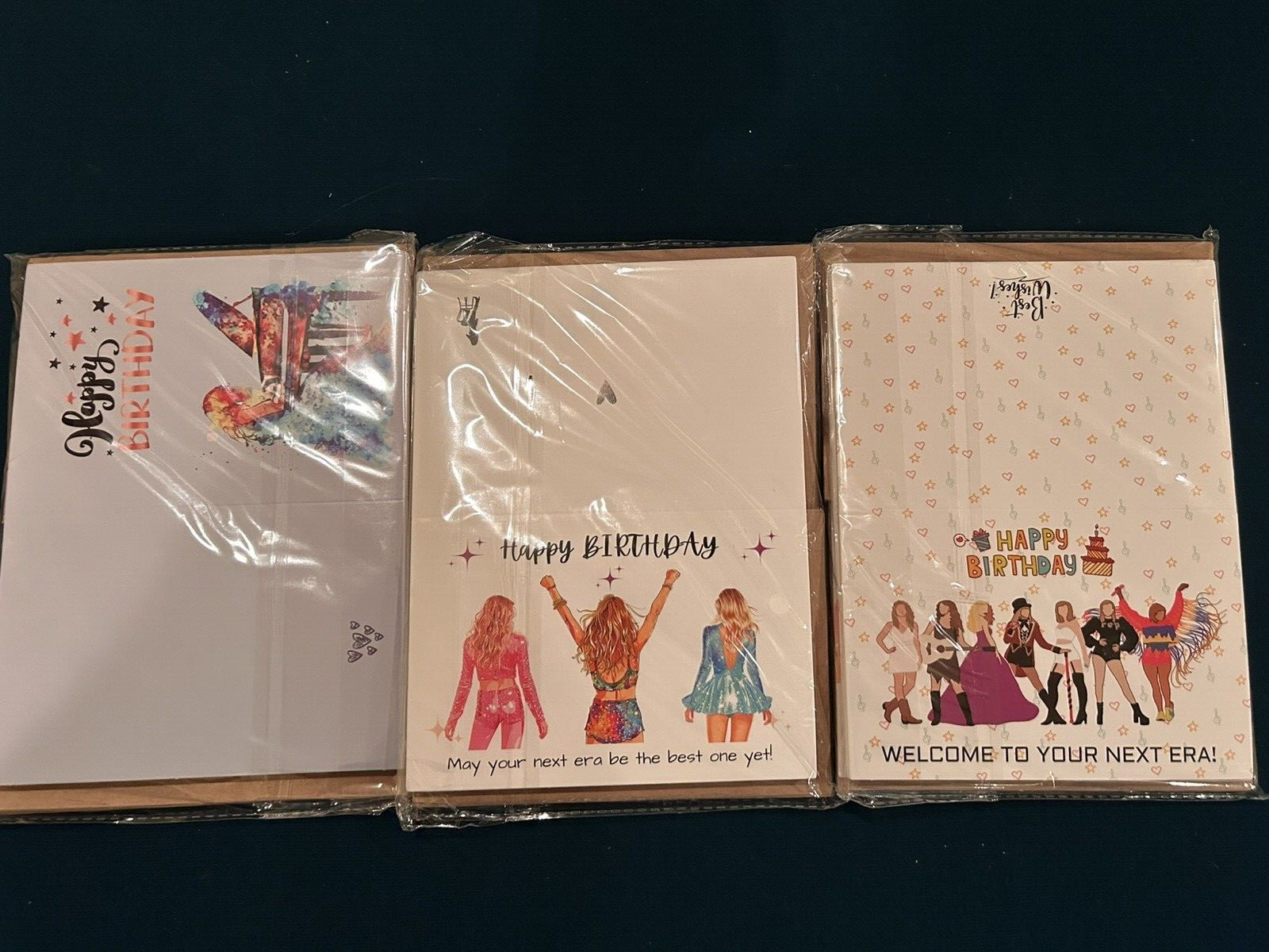 Taylor Swift themed Birthday cards 24 pack unique cards with envelopes 4x6