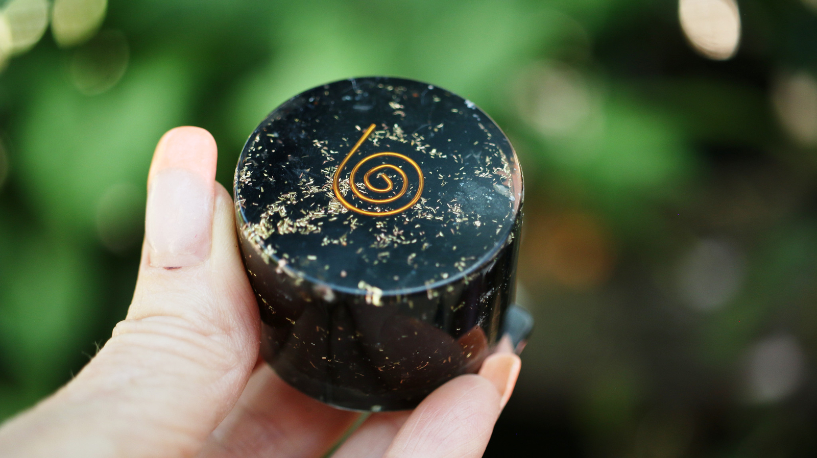Black Tourmaline Orgone Tower Buster Energy Generator EMF Protection 1.75"