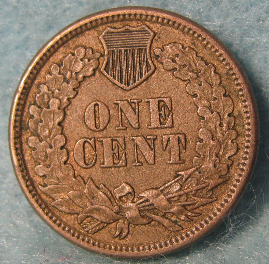 1860 Indian Head Penny Small Cent High Grade w/ Liberty & Diamonds US Coin #573