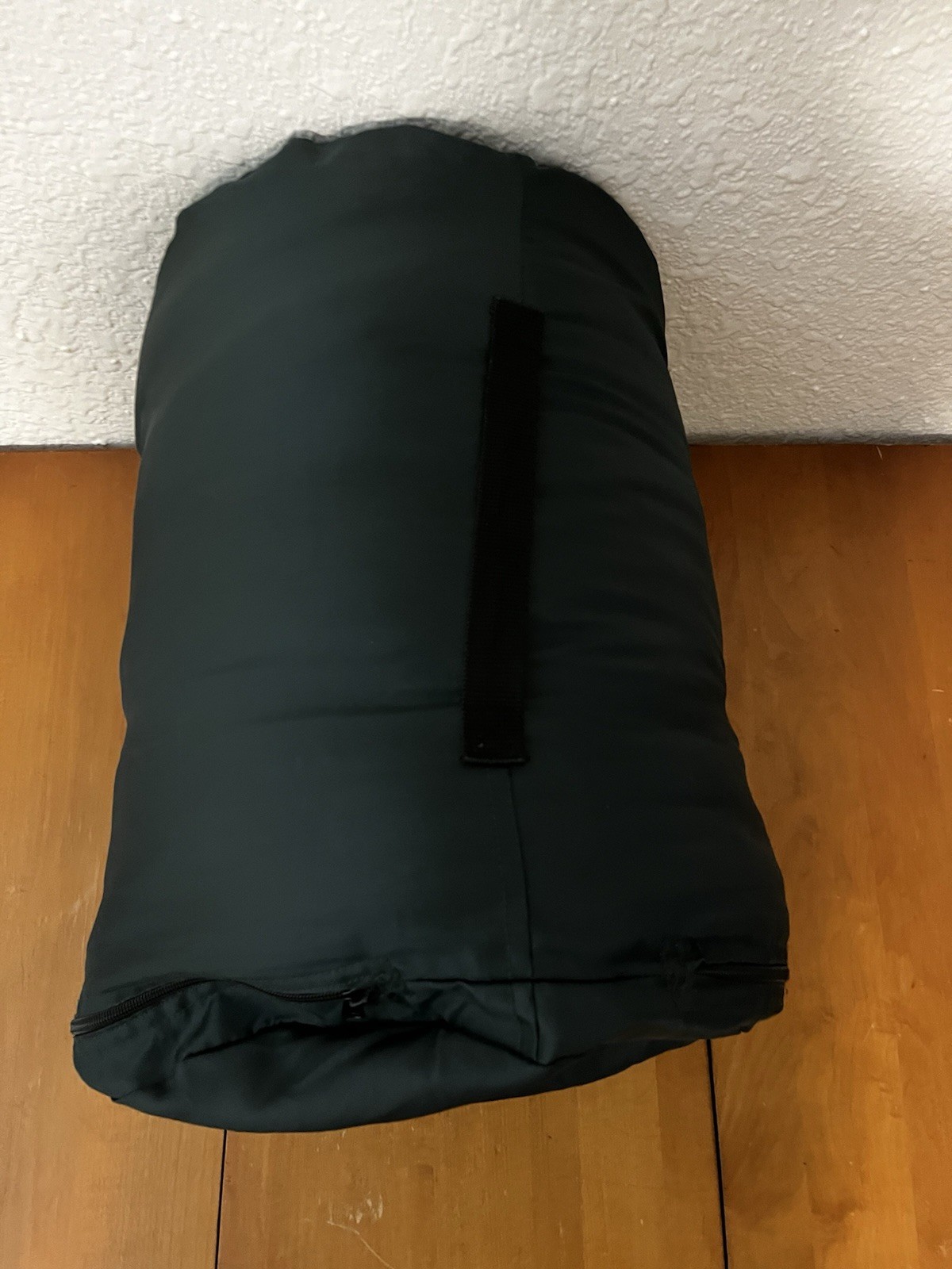 LL Bean 20° Camp Bag Sleeping Bag Green Gray Camping Sleeping With Container