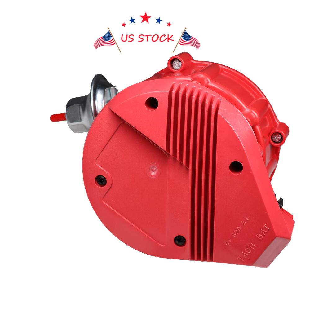 Racing HEI Distributor w/ Super Coil For SBC Chevy 305 350 400 Small Block Red