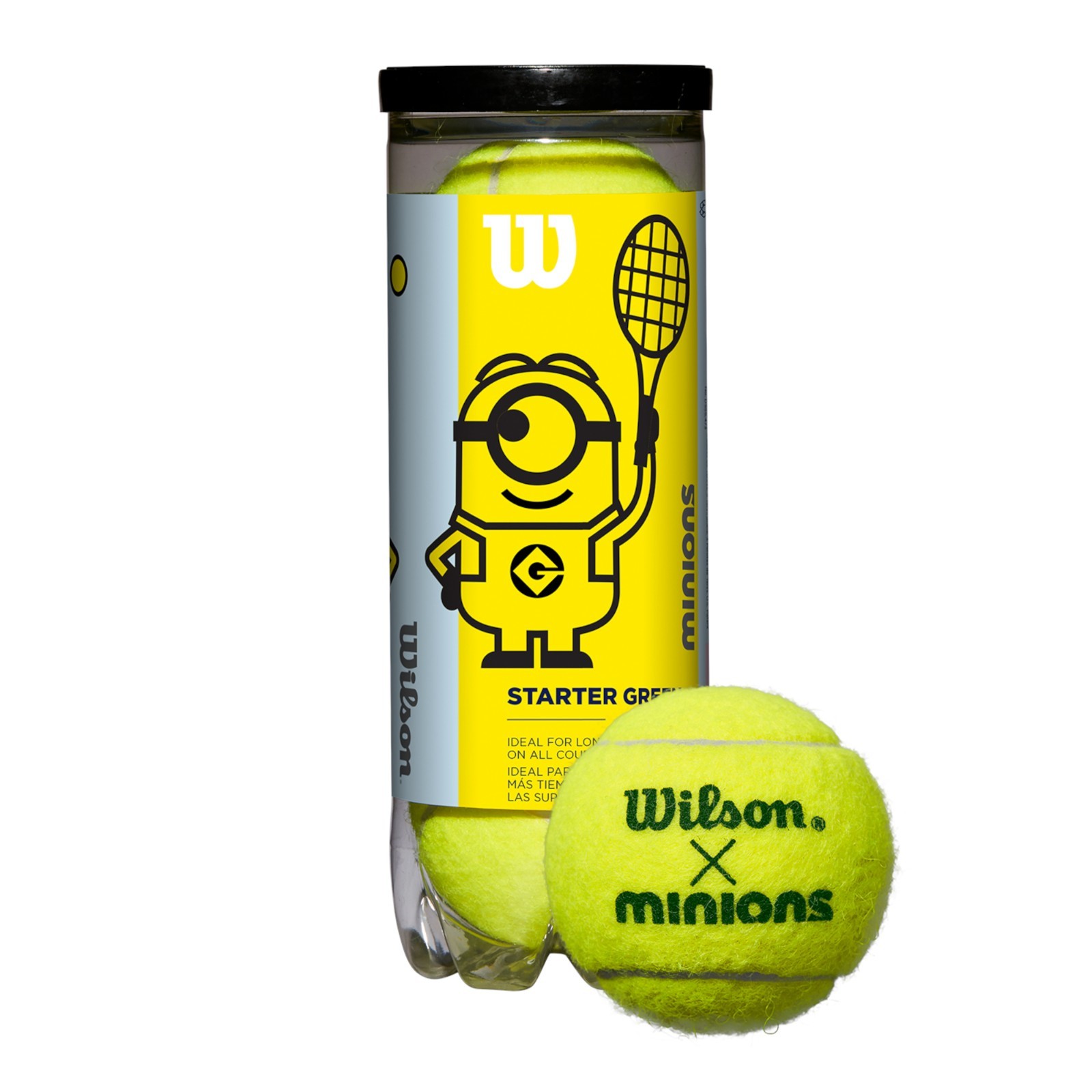 Wilson Minions Stage 1 Green Dot Tennis Balls (Case)