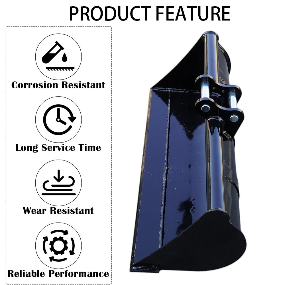 800mm Plain Flat Bucket Grading Attachment for Mini Excavators Manganese Steel