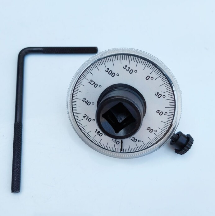 Drive Torque Angle Gauge Meter 360 degree 1/2" Rotation Measure Tool Wrench
