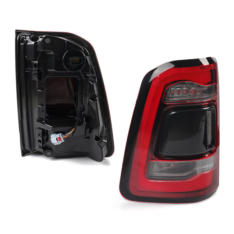 Pair w/ Blind Spot LED Tail Lights For 2019-2023 Dodge RAM 1500 Red Lamps LH RH