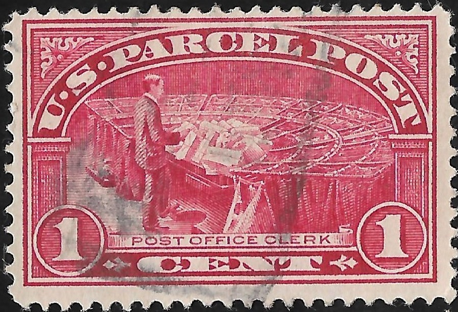 1913 US Scott #'s Q1 through Q6 1cent thru 10cent carmine used Parcel Post