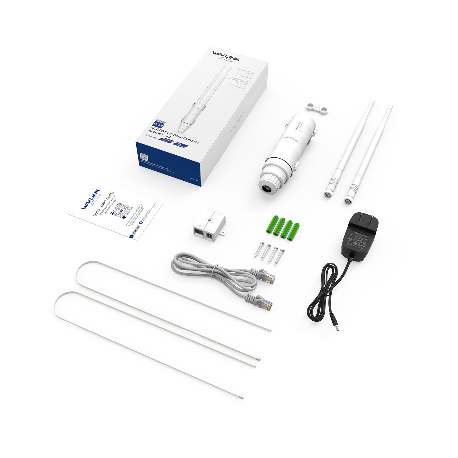 WAVLINK AC1200 Outdoor WiFi Extender Booster Router 5G Long Range Mesh System