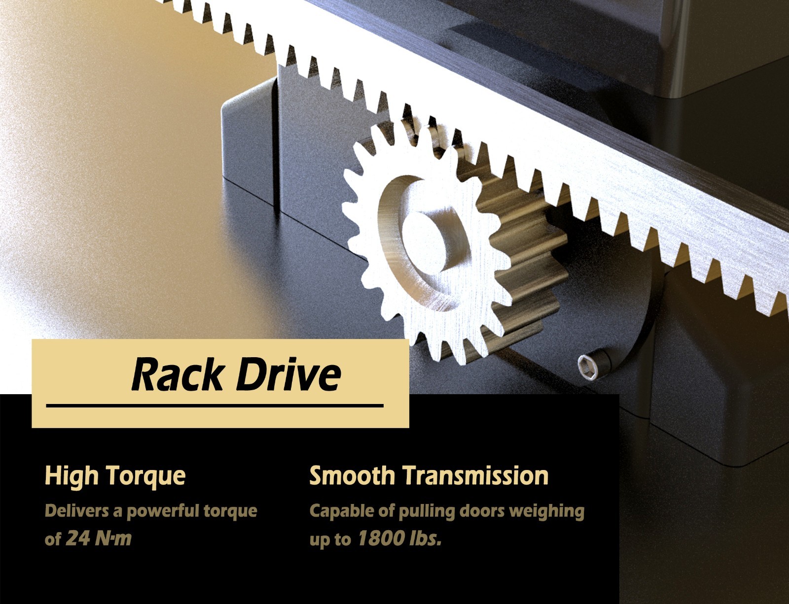 Blütezeit 1800lb WiFi Sliding Gate Opener 1/2HP Rack Driven w/ IR Sensor&Remotes