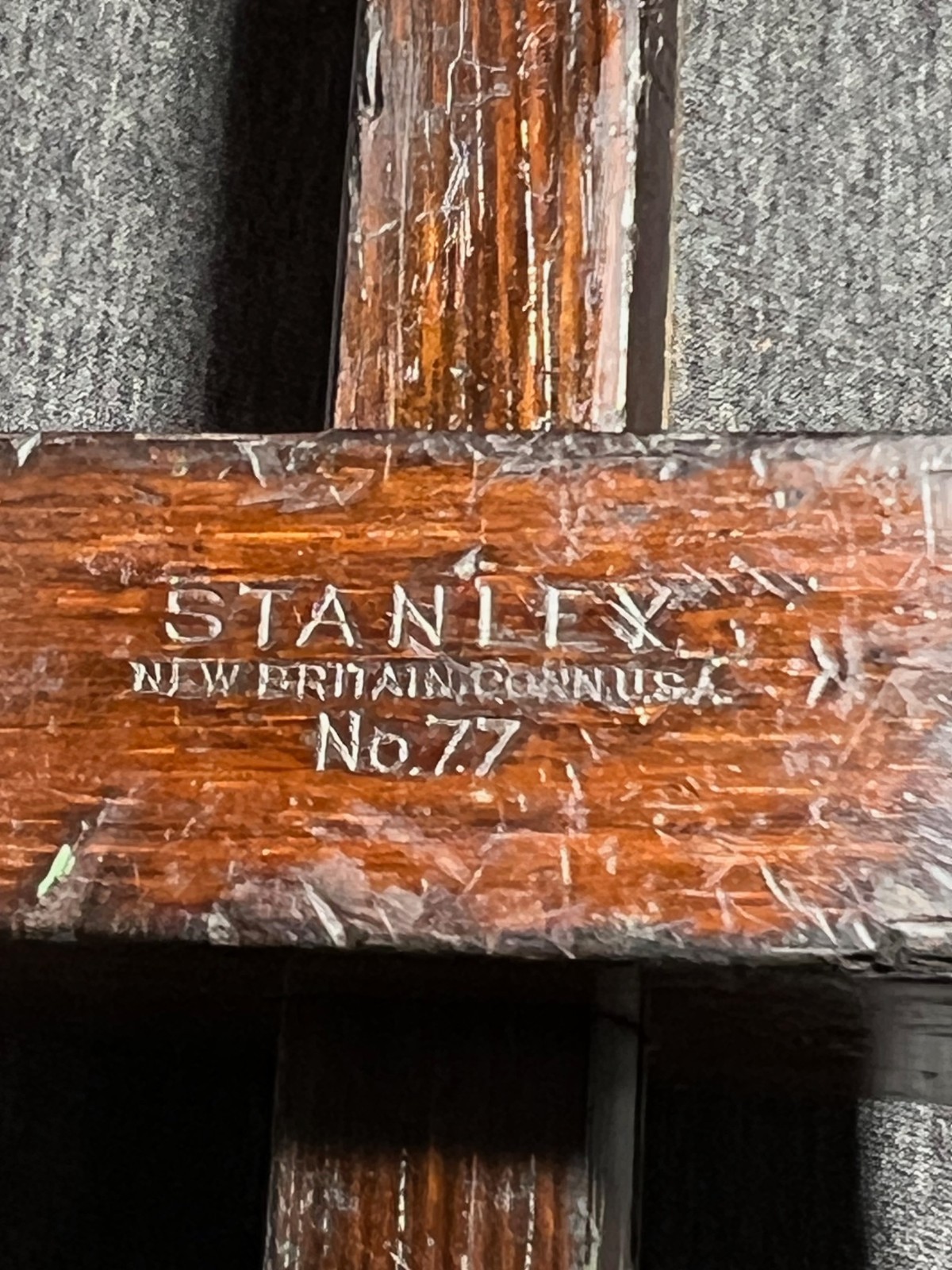 Antique Stanley No. 77 Mortise Gauge Rosewood and Brass