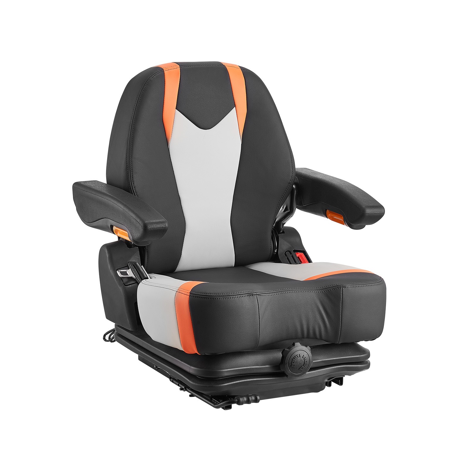 VEVOR Universal Forklift Seat Fold Down Tractor Suspension Seat Chair Adjustable