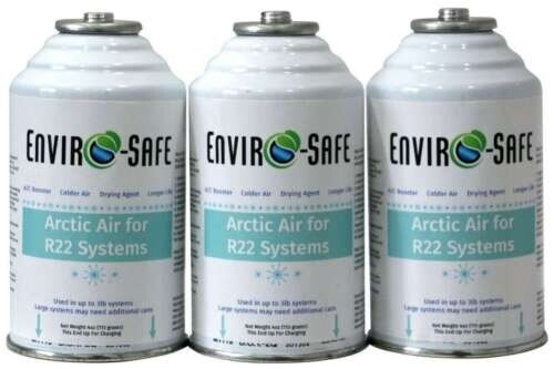Arctic Air for R22 AC, GET COLDER AIR, Envirosafe, (3) cans