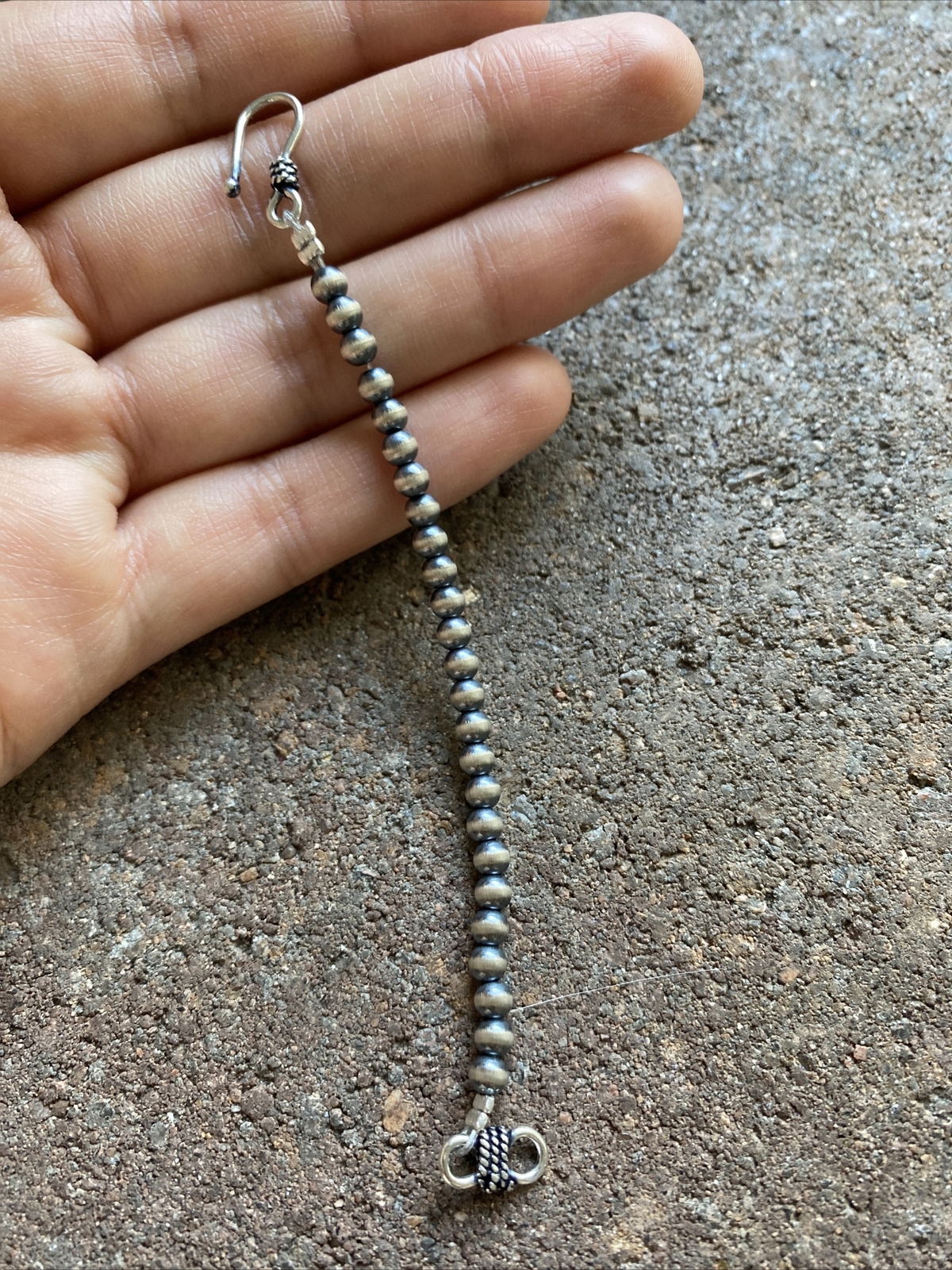 Necklace Extender Sterling Silver Pearls Bead 4mm 4 Inch