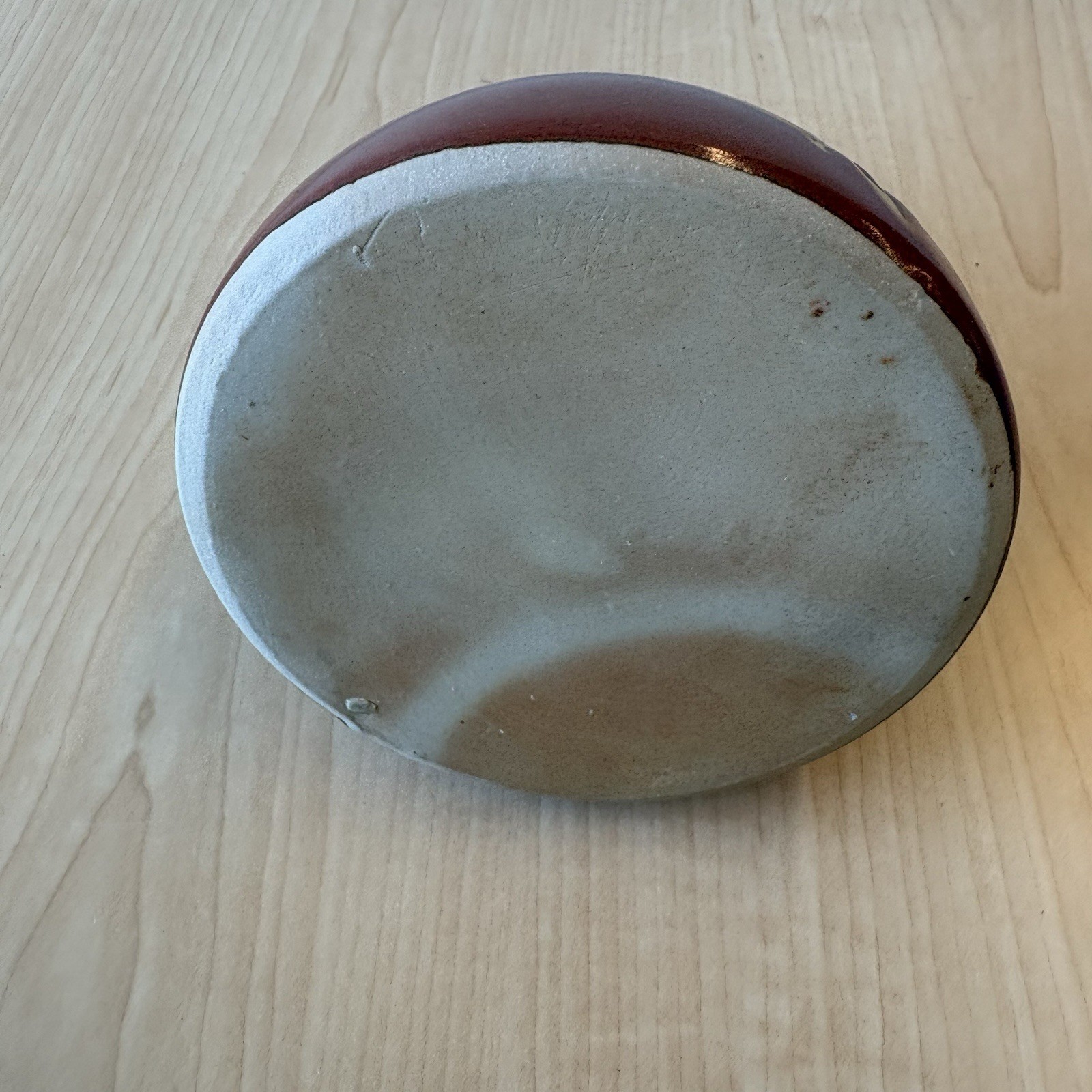 Vintage Japanese Tokkuri Sake Bottle 5” Brown Studio Pottery Kanji Hand Glazed