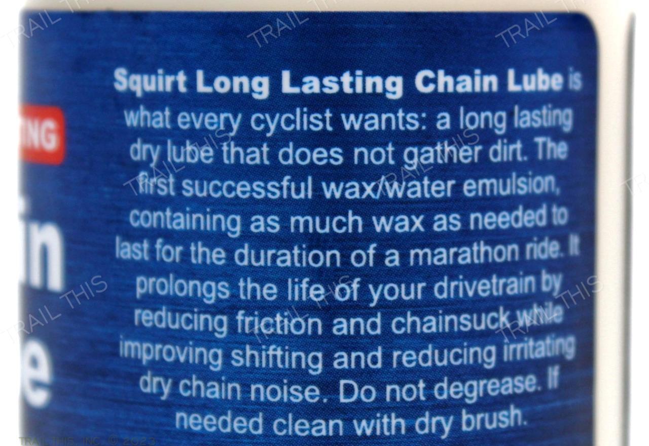 Squirt 4oz Long Lasting Dry Wax-Based Bicycle Chain Bike Lube