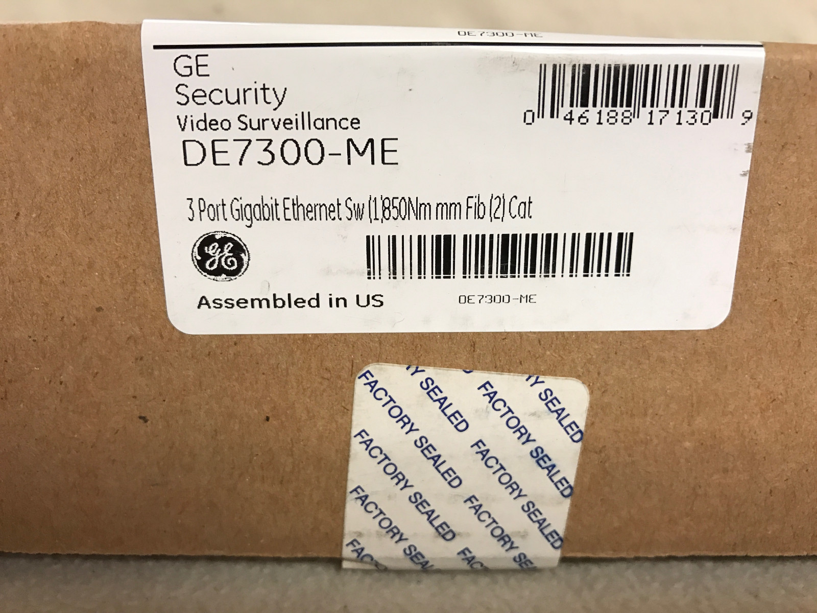 NEW GE Security IFS DE7300-ME - 3 Port Gigabit Ethernet Transceiver 62.5/125μm