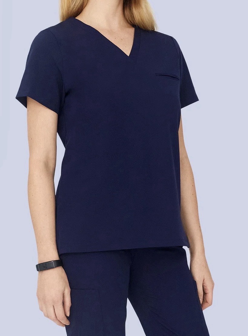 Mandala Scrubs Women’s Navy Set M V-Neck Top + Joggers Wrinkle-Free