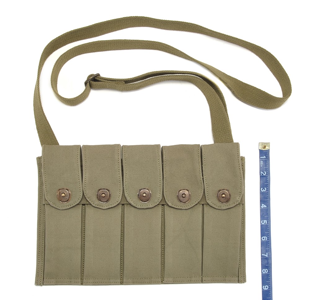 WW2 Rigger Made M1 Carbine 5 Cell Magazine Pouch with Shoulder Strap JT&L 1944