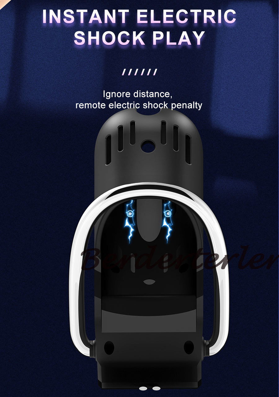 New QIUI Upgraded Cellmate 3 Cage APP Remote Control Shock Cage Chastity Belt