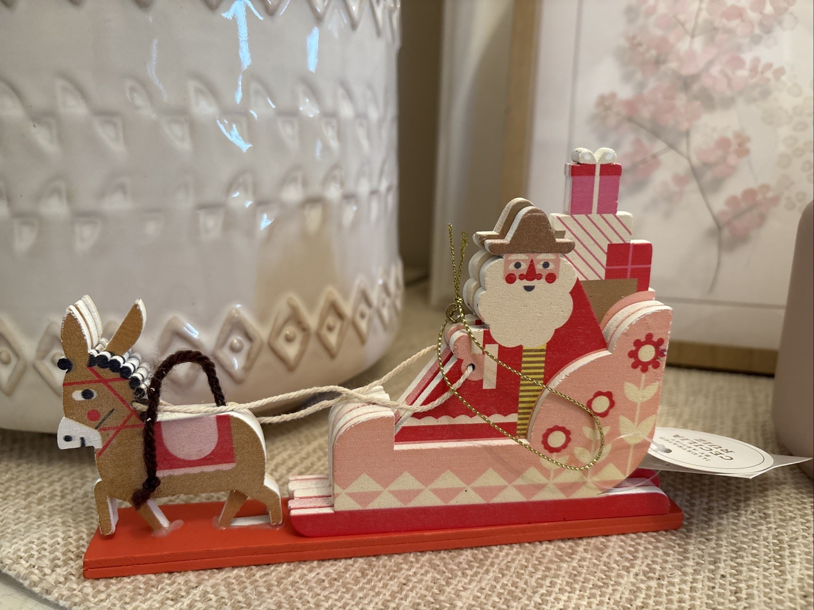 Wondershop Target Christmas Ornament Cecilia Ruiz Mexico Santa Claus Donkey NWT