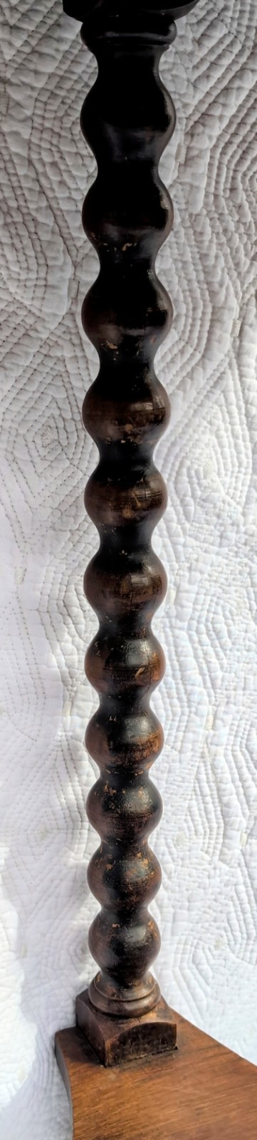 Ornate Demilune Table Half Moon Solid Dark Wood Unique Entry/Hall 25"T