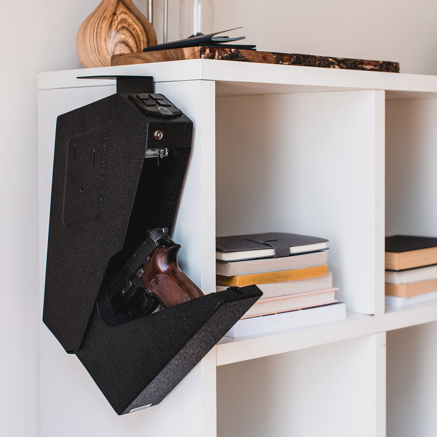 RPNB Mounted Gun Safe,California DOJ Certified Handgun Safe, Auto Open Lid 🔥