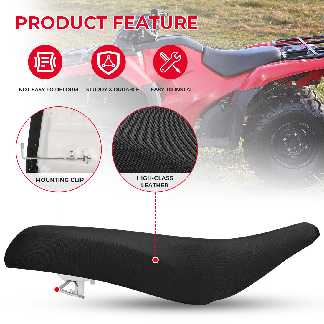 2000 - 2003 Complete Seat Black For Honda TRX350 TE TM FE FM Rancher 350 ES S