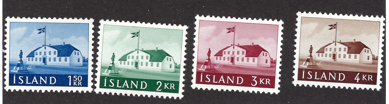 Iceland 1958 Buildings Scott #315-16/333-34 Mint Non Hinged