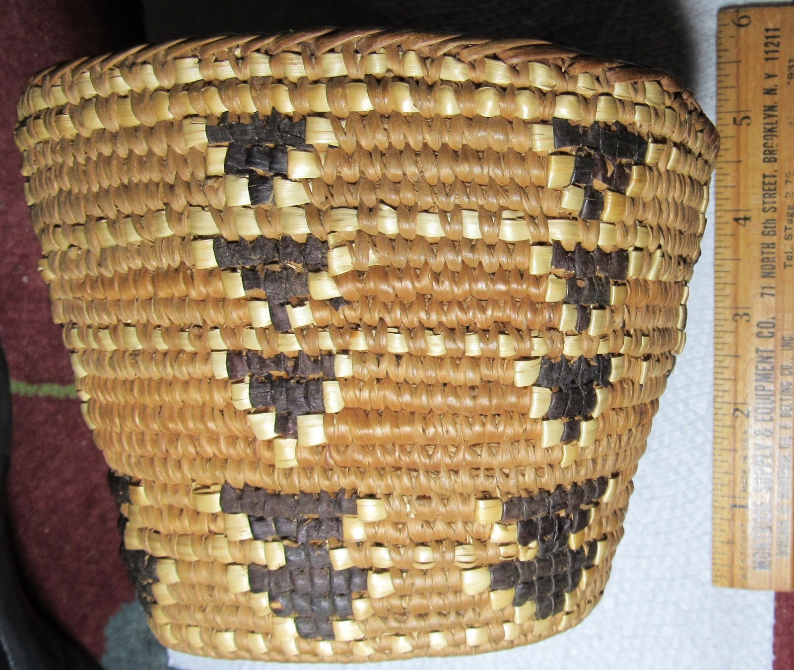 KLICKITAT PLATEAU INDIAN TREASURE IMBRICATED MOUNTAIN BASKET HAT NATIVE AMERICAN