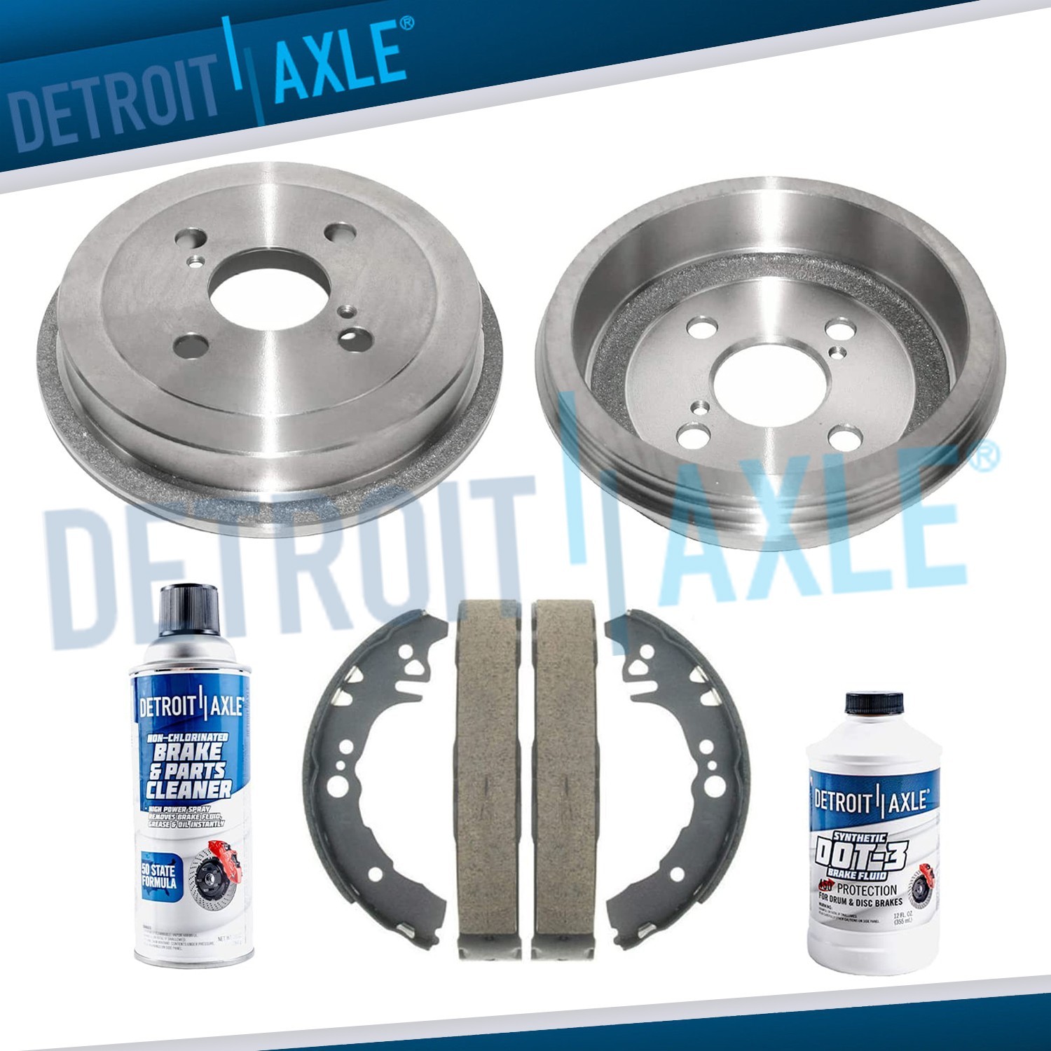 Rear Brake Drums + Ceramic Shoes for 2000 2001 2002 2003 2004 2005 Toyota ECHO