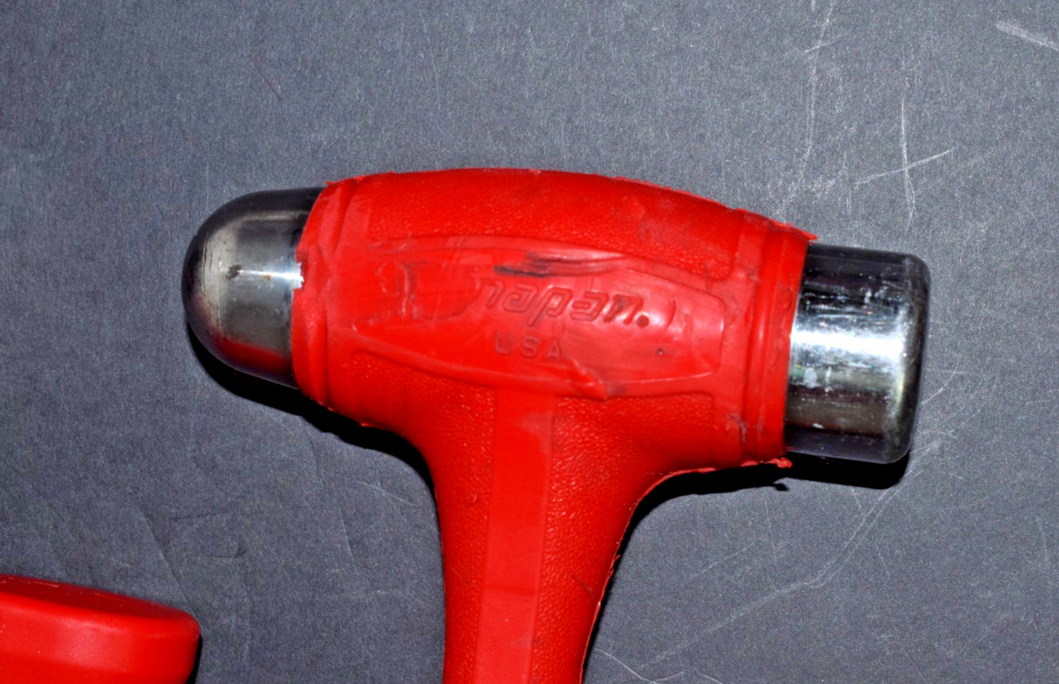Snap-On RED 3pc Ball Peen Soft Grip 24 32 40oz Steel Face Dead Blow Hammer Set