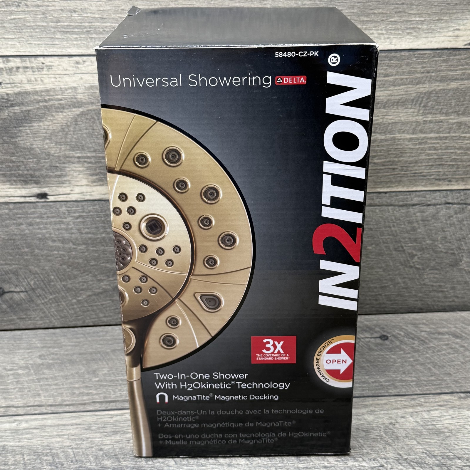 Delta 58480-CZ-PK In2ition 2-in-1 Shower Head Handheld Champagne Bronze NEW