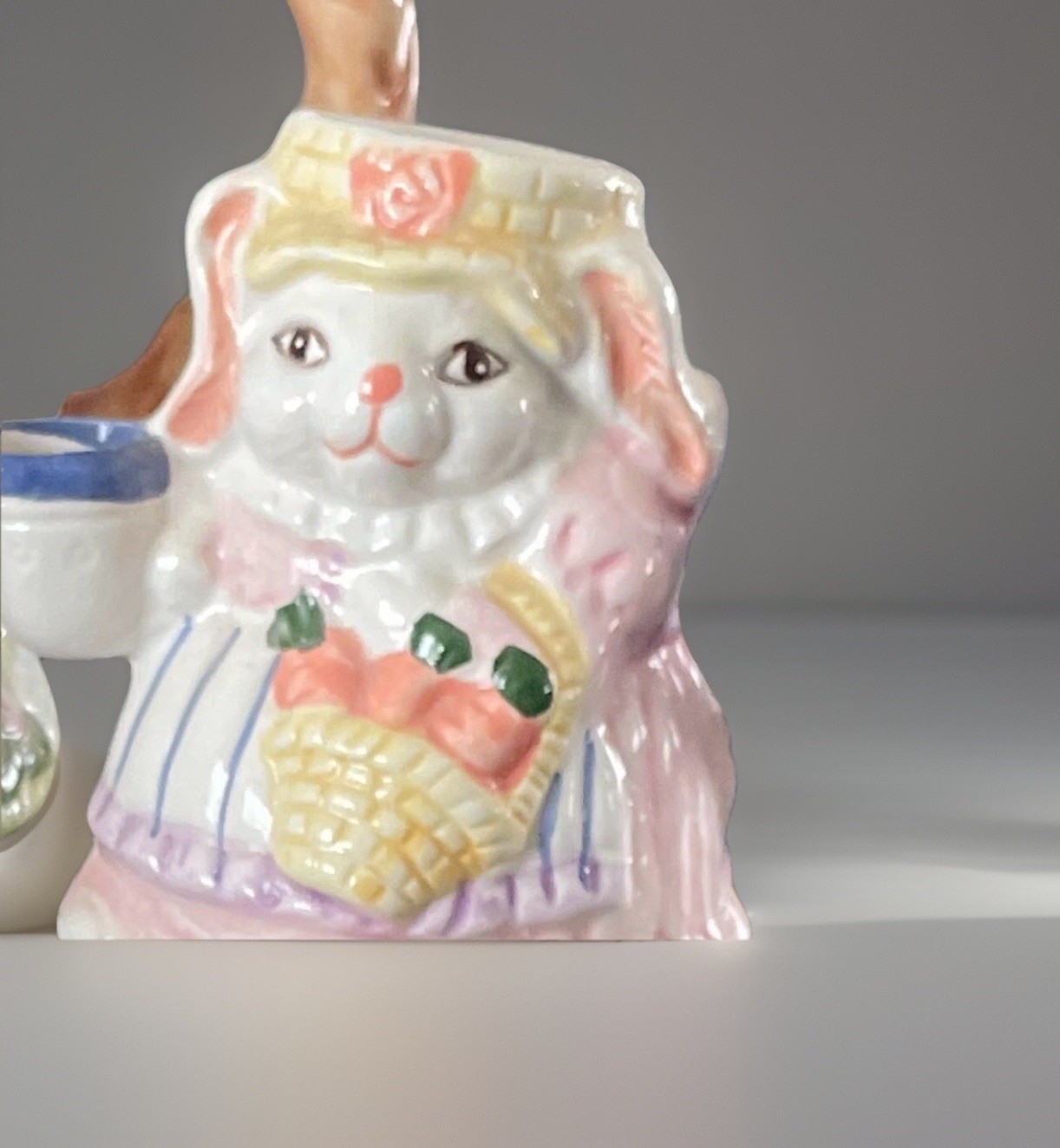 Vintage 1994 Mercuries Bunnies in the Garden Ceramic Tea Set - 10 Piece Easter