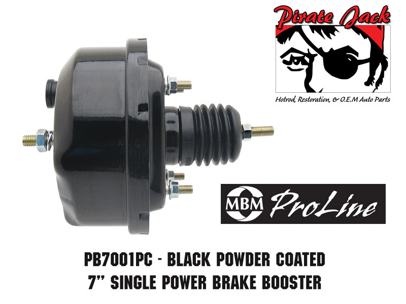 1964-66 FORD MUSTANG POWER BRAKE BOOSTER KIT FOR AUTOMATICS, BLK OUT SERIES