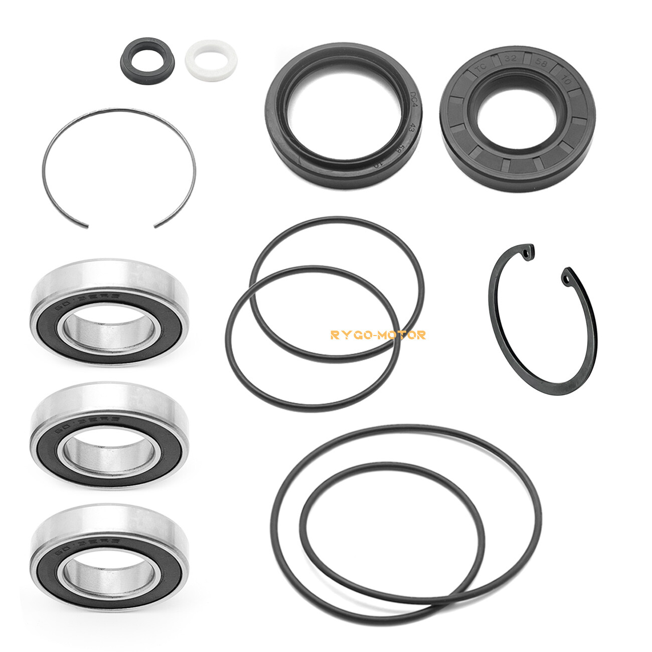 Rear Axle & Brake Bearing Seals & Shoes Kit for Honda Recon 250 TRX250 1997-2024