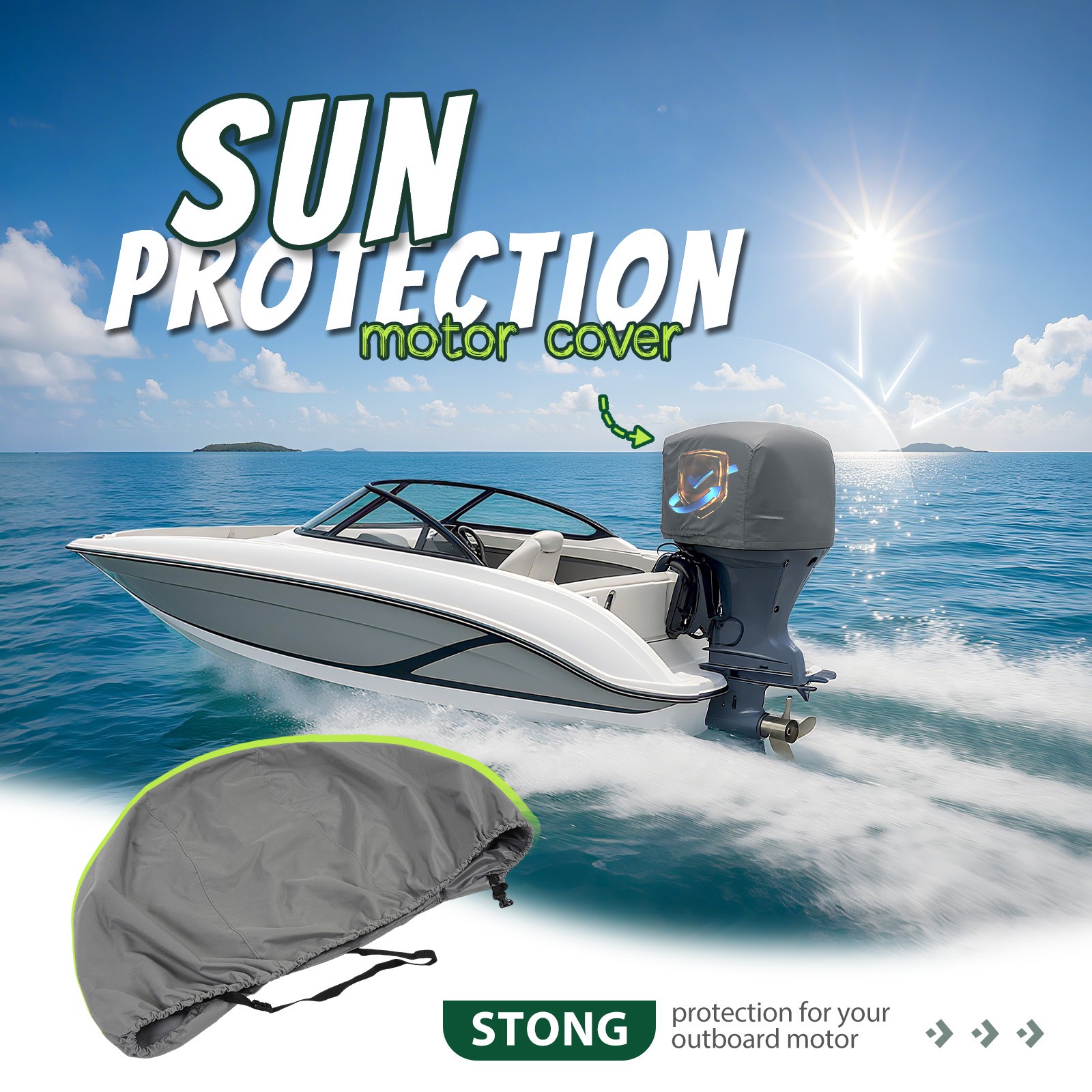 For Yamaha F115B F100 F90 F75 4-Stroke Outboard Motor Cover #MAR-MTRCV-11-50