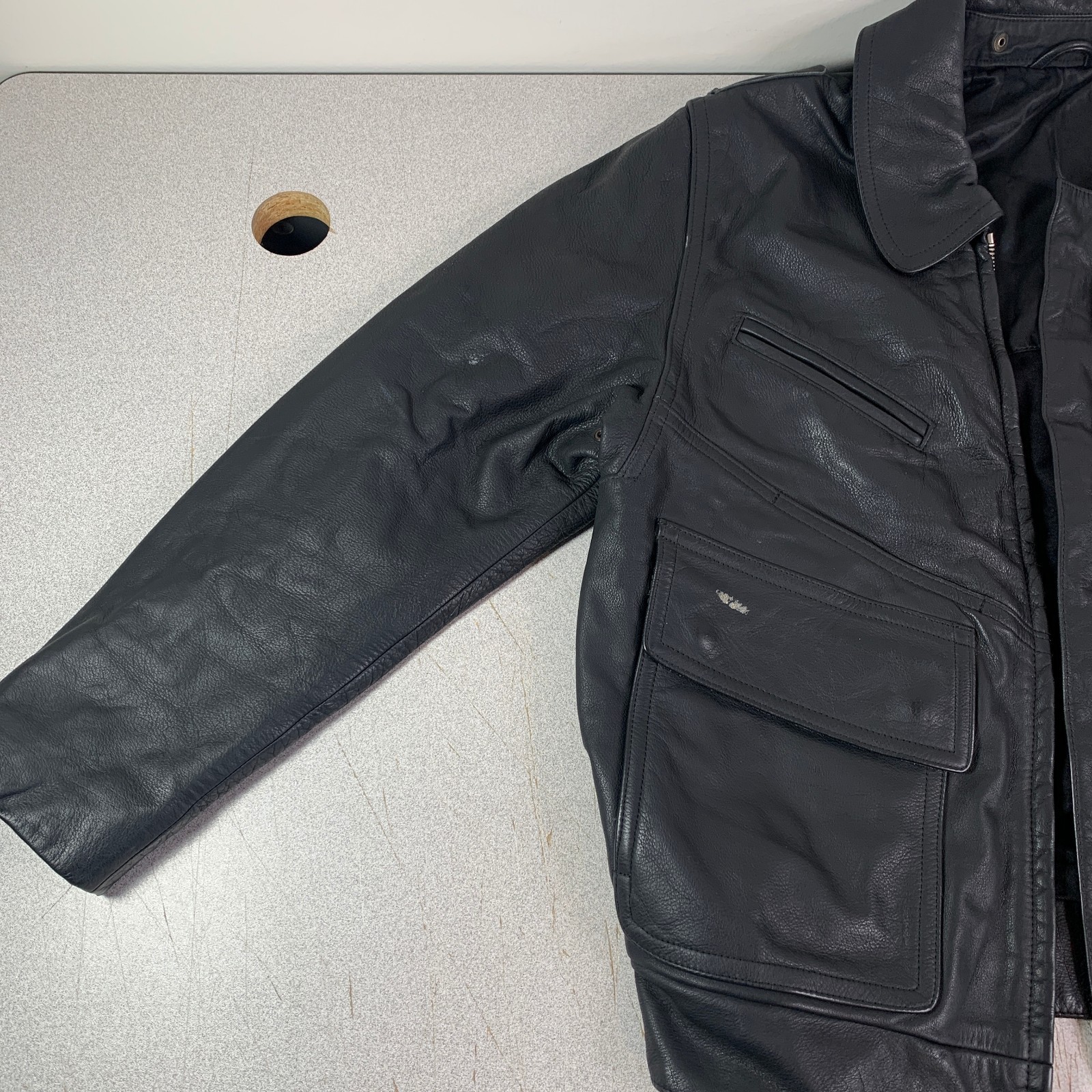 Spieth & Wensky German Polizei Police Leather Motorcycle Jacket RiRi Zip GR 42