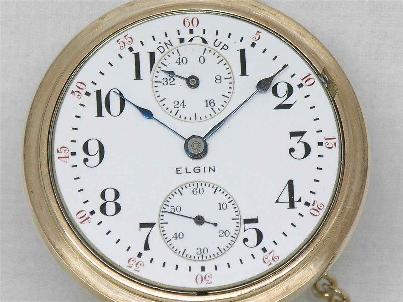 RARE 19 JEWEL 18S BW RAYMOND GR. WIND INDICATOR POCKET WATCH, SERVICED!