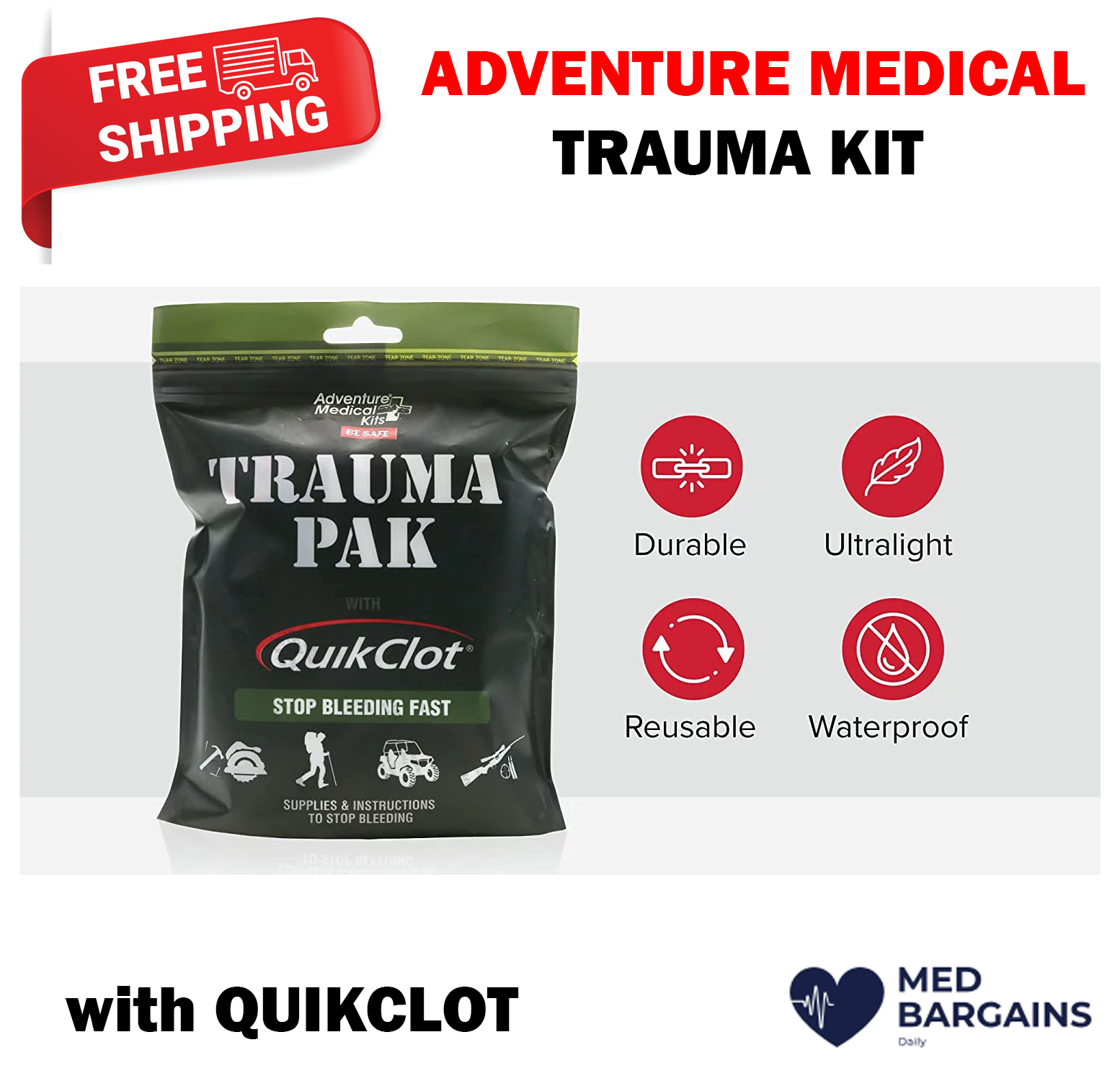 Adventure Medical Kits Trauma Pak with QuikClot