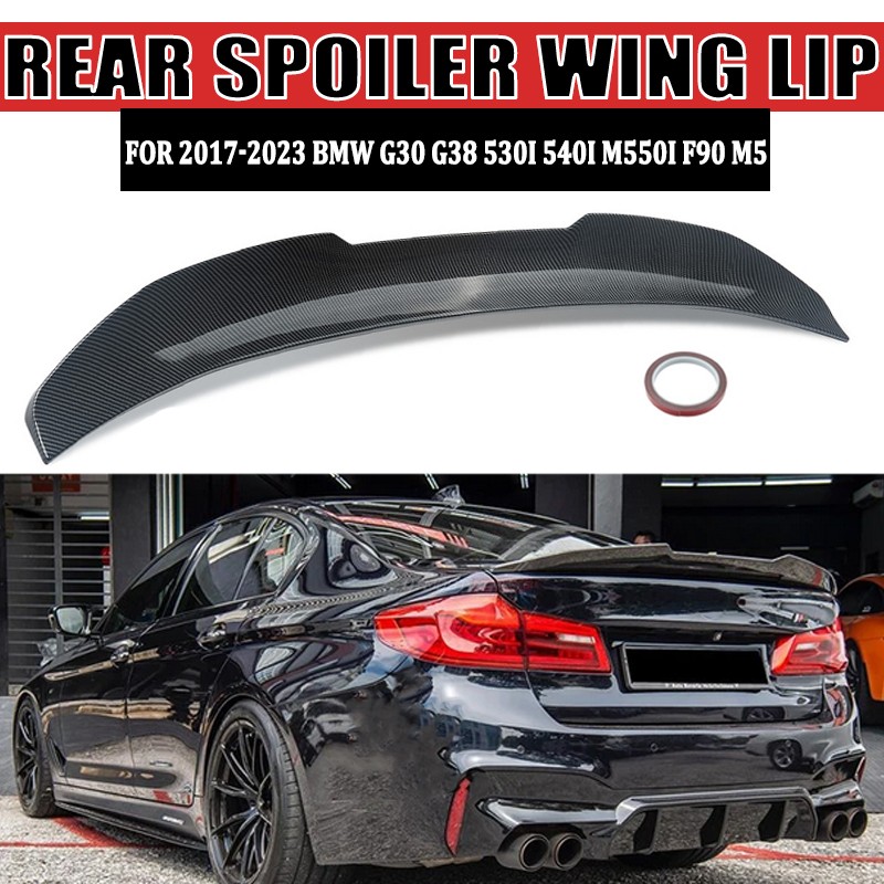 Duckbill Trunk Spoiler PSM Carbon Look For 17-23 BMW G30 530i 540i M550i F90 M5