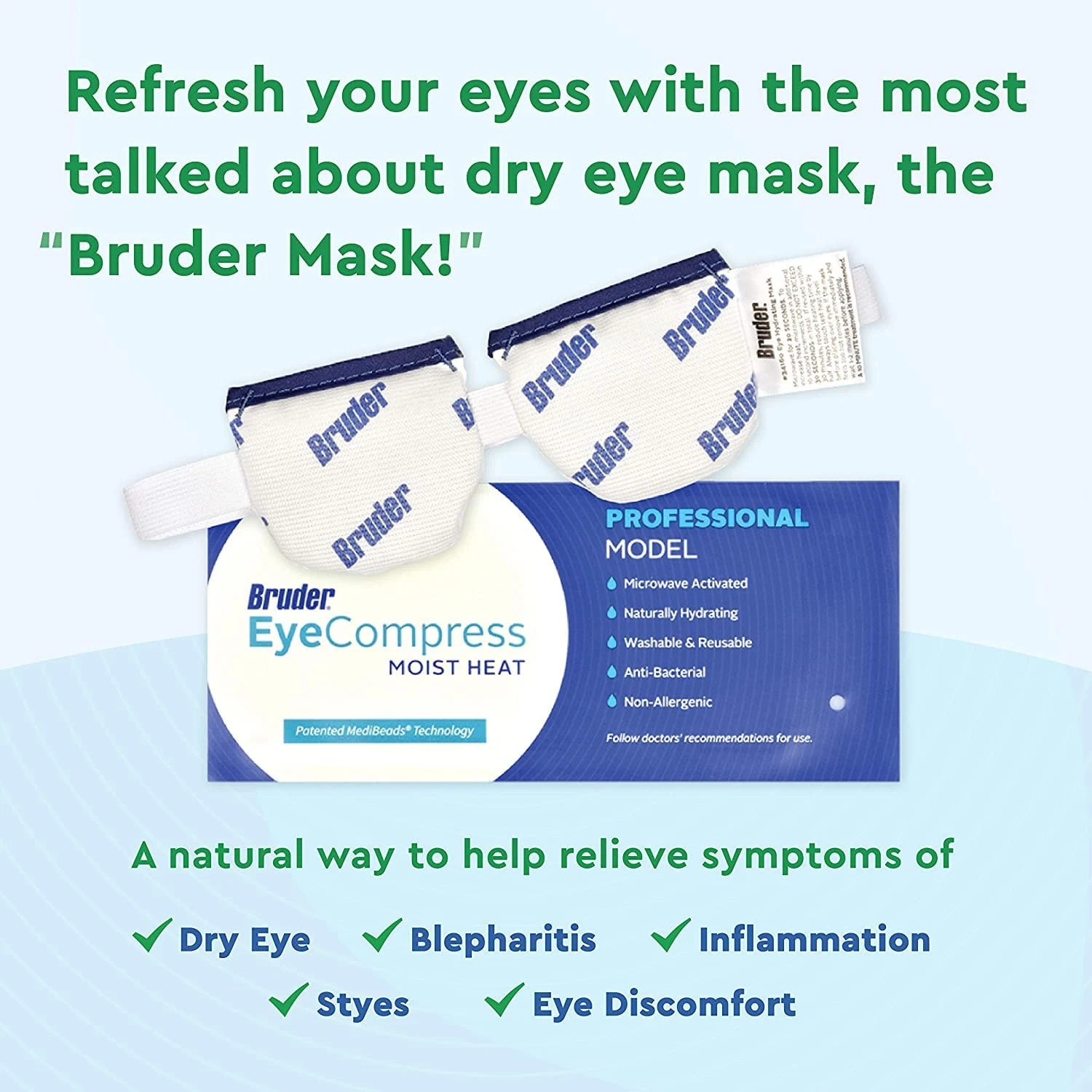 Bruder Moist Heat Eye Compress | Microwave Activated | Effective and Authentic