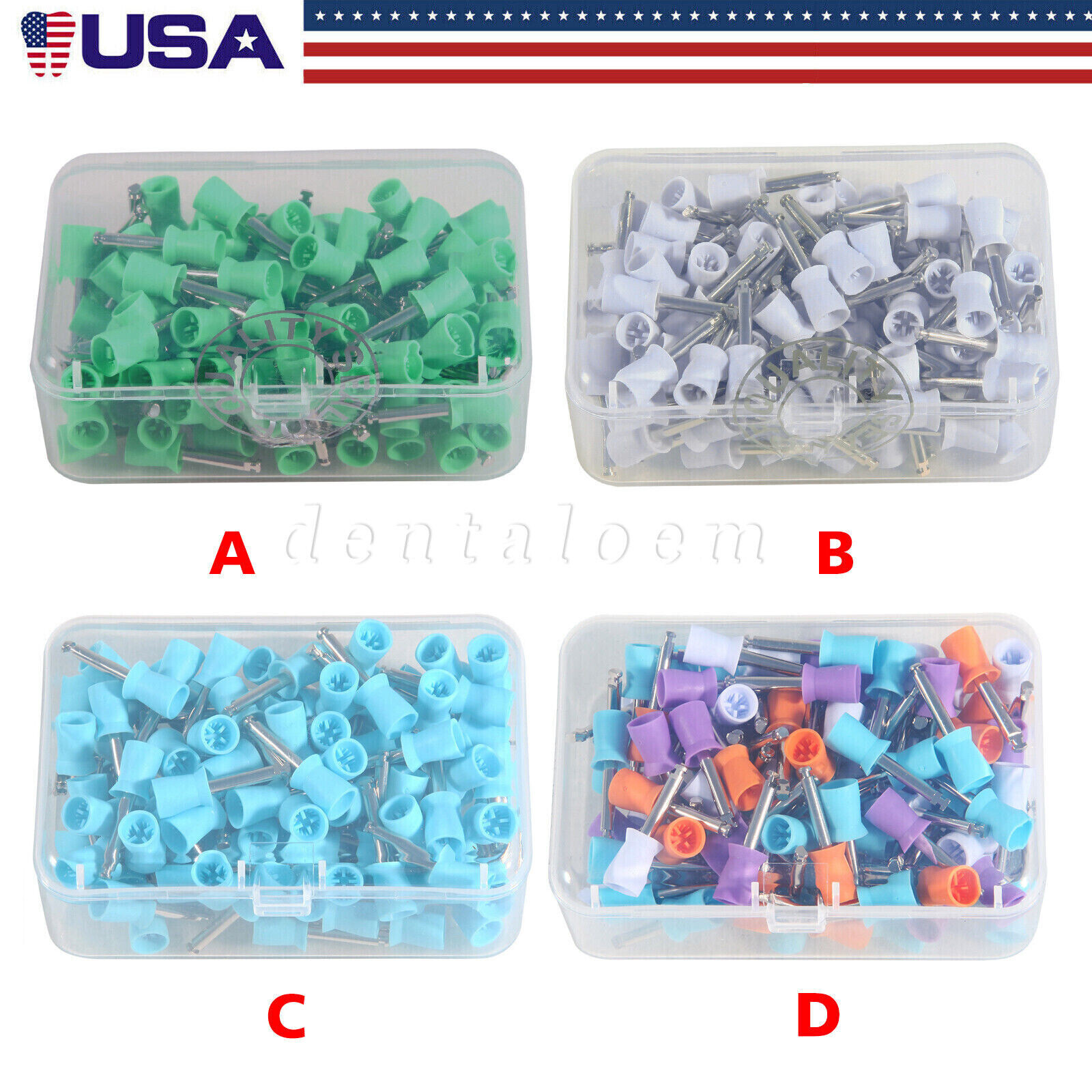 Dental de goma profilaxis de pulido de dientes Copas de pulido de tipo pestillo