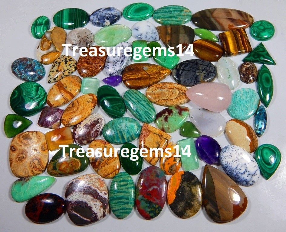 250 Crt WHOLESALE LOT NATURAL ALL KIND SEMI PRECIOUS LOOSE GEMSTONE MIX CABOCHON