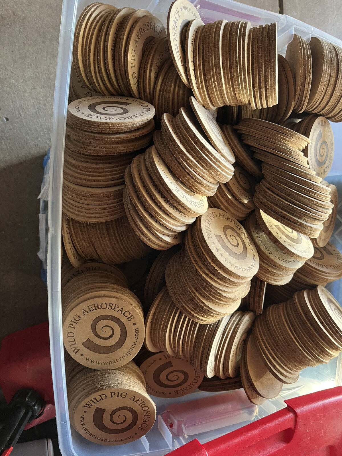 Lot Of 1500 Leather Beer Drink Coasters Wild Pig Aerospace Pilot USAF