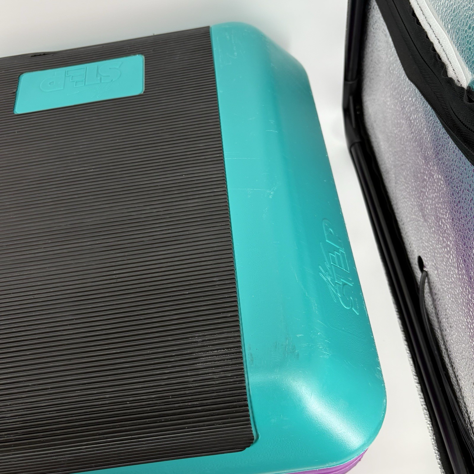 Vintage THE STEP Original Exercise 43" Aerobic Stepper w/ 4 Risers Free Shipping