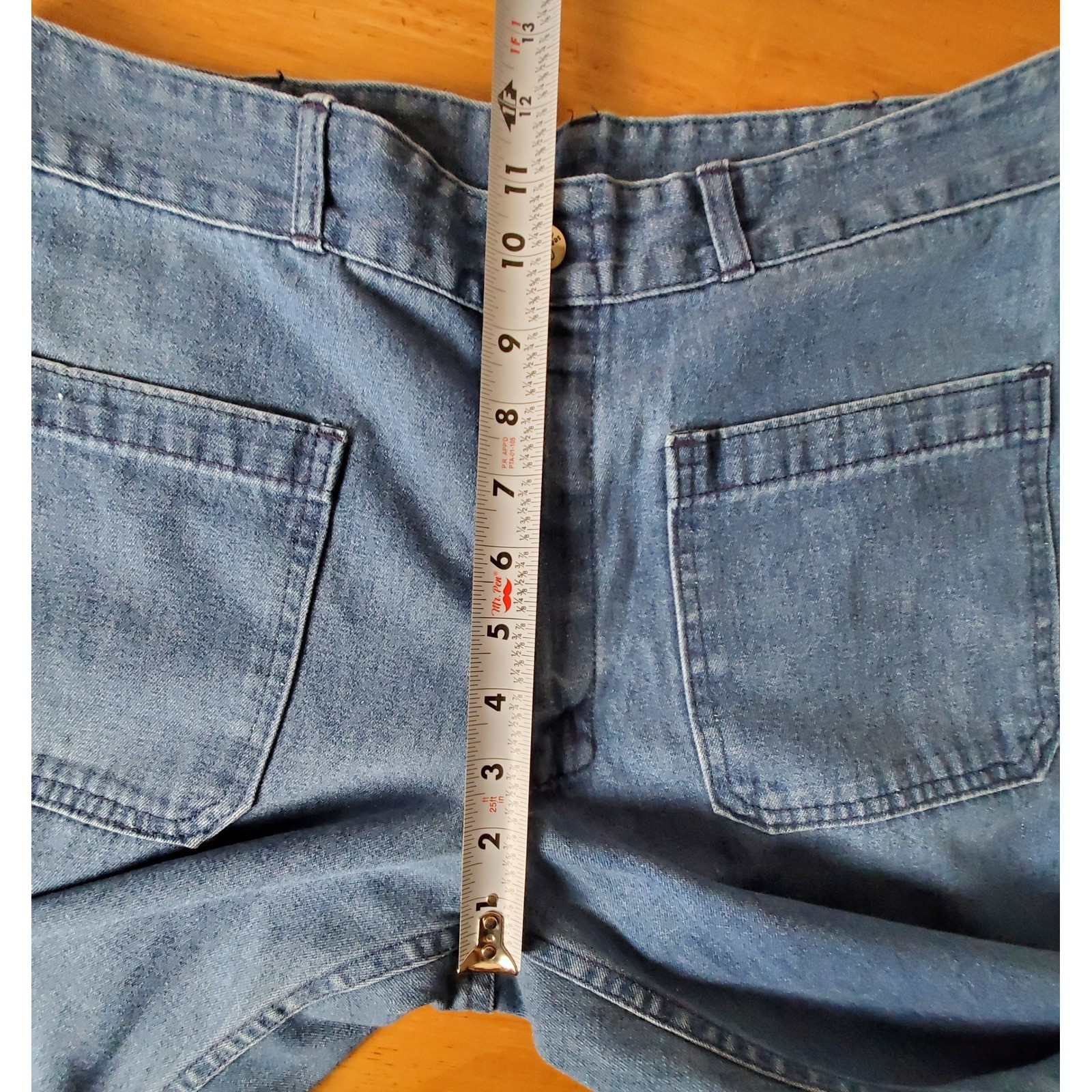 Vintage Navy Seafarer Dungaree Jeans Utility Trousers Bell Bottom Wide Leg 32x29